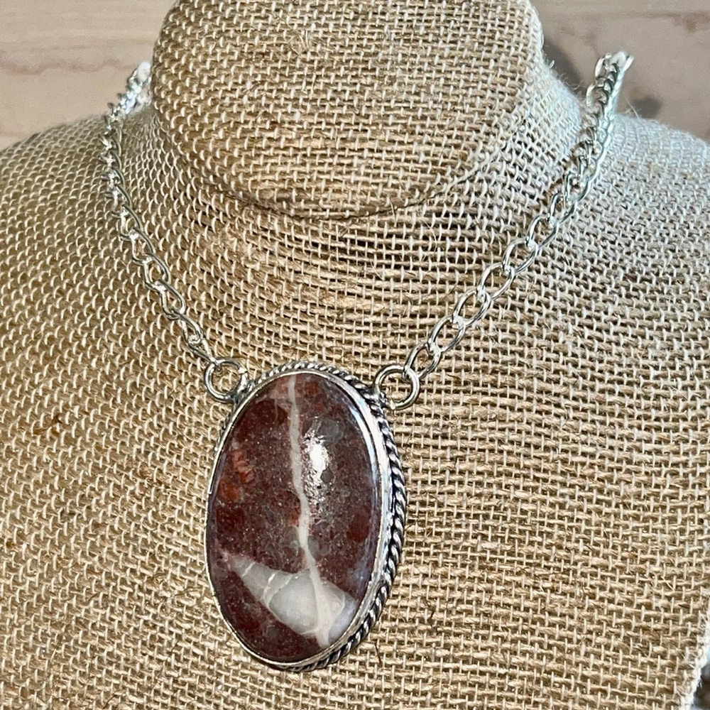 Coconut Jasper Pendant Necklace “Calming Stone” - Picture 10 of 14
